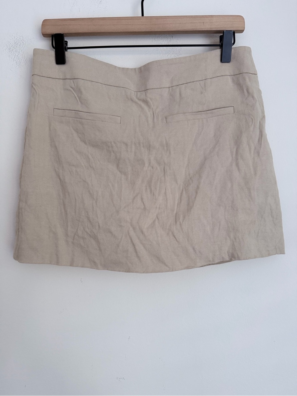 Veronica Beard Linen Shorts Skirt Skort Beige Size